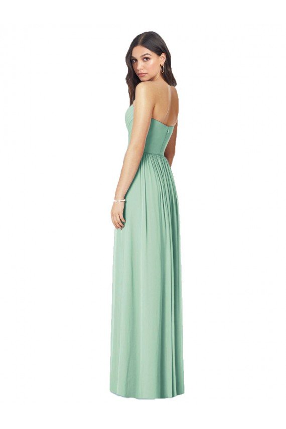 Draped Sweetheart Strapless Long Chiffon Bridesmaid Dress Bristol