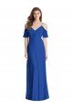Ruffled Cold-Shoulder Chiffon Maxi Bridesmaid Dress Bristol