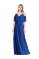 Spaghetti Straps V-Neck Chiffon Bridesmaid Dress with Sash Tie Bristol