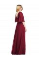 Full Length Lux Chiffon Flutter Sleeves Bridesmaid Dress Bristol