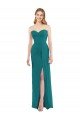 Sweetheart Neckline Lux Chiffon Bridesmaid Dress with Side Slit Bristol