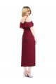 Cocktail Wrap Chiffon Bridesmaid Dress with Fluttering Ruffles Bristol