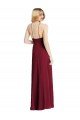High-Neck Maxi Bridesmaid Dress with Front Slit Bristol
