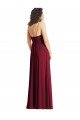 V-Neck Low Back Maxi Formal Wrap Chiffon Bridesmaid Dress Bristol
