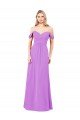Off The Shoulder Draped Sleeves A-Line Chiffon Bridesmaid Dress Bristol