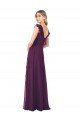 Ruffle Cap Sleeves Long Chiffon Bridesmaid Dress Bristol