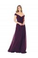 Classic Off the Shoulder Draped Chiffon Bridesmaid Dress Bristol