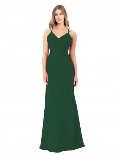 Criss Cross Strappy Chiffon Bridesmaid Dress Bristol