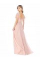 Flutter Cap Sleeves Square Neck Ruffle Chiffon Bridesmaid Dress Bristol