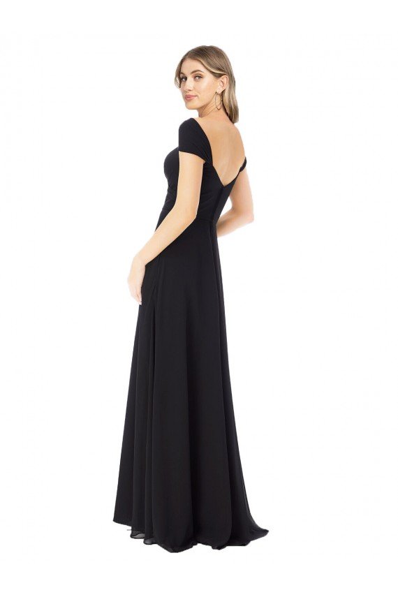 Sweetheart Cap Sleeves Chiffon Bridesmaid Dress Bristol