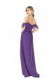 Cold Shoulder Flutter Sleeves Chiffon Bridesmaid Dress Bristol