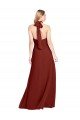Slim High Neck Halter Fitted Open Back Chiffon Bridesmaid Dress / Prom Dress Bristol