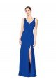 Low Back Sleeveless Chiffon Bridesmaid Dress with Side Slit Bristol