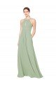 High Halter Neck Keyhole Chiffon Bridesmaid Dress Bristol
