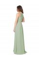 High Halter Neck Keyhole Chiffon Bridesmaid Dress Bristol