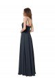 Crossover Bodice Long Chiffon Bridesmaid Dress with Double Back Straps Bristol
