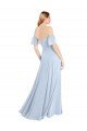 Off the Shoulder Flutter Sleeves Long Chiffon Bridesmaid Dress Bristol