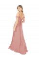 Draped Shoulder Sash Back Chiffon Bridesmaid Dress Bristol