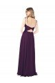 Chiffon Bridesmaid Dress with Front Slit and Keyhole Back Bristol