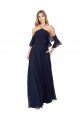 Halter Neck Cold Shoulder Flutter Sleeves Bridesmaid Dress Bristol