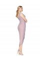 Cocktail Length High Low Mermaid Chiffon Wrapped Bridesmaid Dress / Formal Prom Dress Bristol