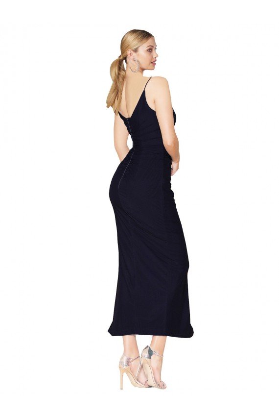 Chiffon High Neck Spaghetti Straps Short Cocktail Bridesmaid Dress / Formal Prom Dress Bristol