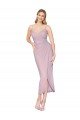 Short Knee Length Chiffon Wrap Bridesmaid Dress / Cocktail Prom Dress with Straps Bristol