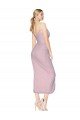 Short Knee Length Chiffon Wrap Bridesmaid Dress / Cocktail Prom Dress with Straps Bristol