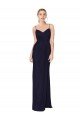 Draped Spaghetti Straps Long Chiffon Mermaid Bridesmaid Dress / Formal Prom Dress Bristol