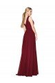 Draped A-Line V-Neck Floor Length Chiffon Bridesmaid Dress / Formal Prom Dress Bristol