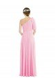 Bow One Shoulder Flounce Sleeve Maxi Bridesmaid Dress Bristol