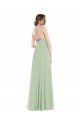 Scoop Neck Tie Strap Maxi Bridesmaid Dress with Front Slit Bristol