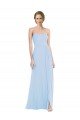 Strapless Sweetheart Maxi Bridesmaid Dress with Pleated Front Slit Bristol