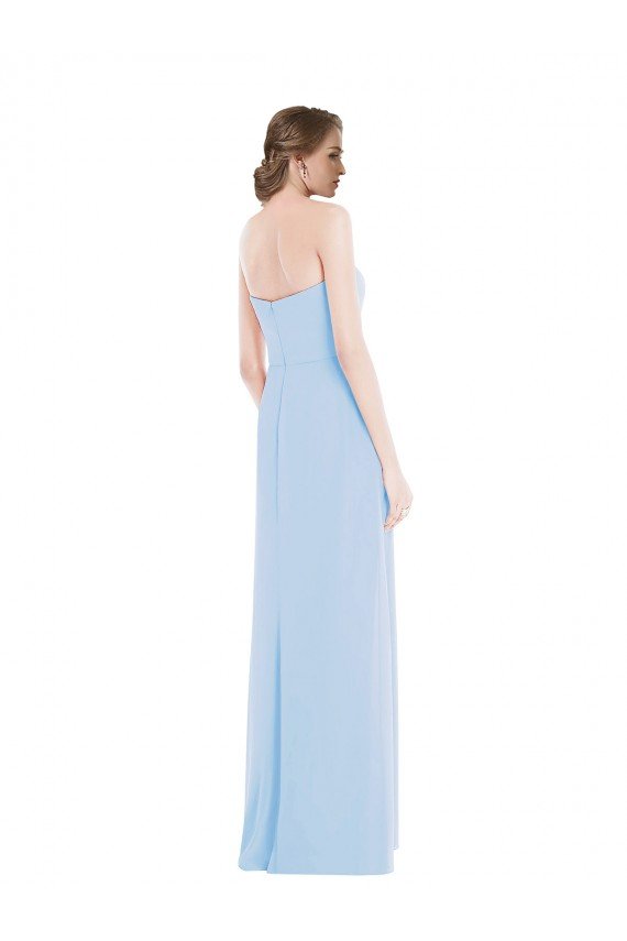 Strapless Sweetheart Maxi Bridesmaid Dress with Pleated Front Slit Bristol