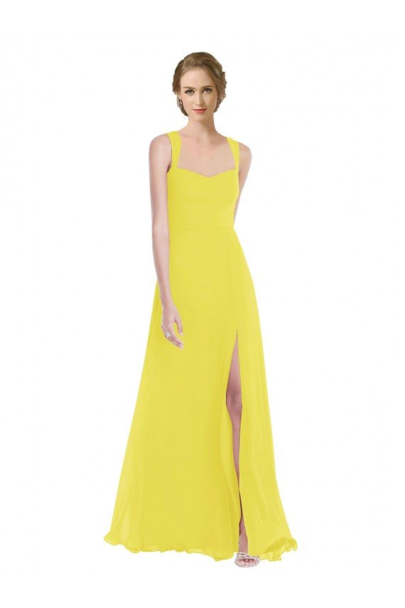 Wide Strap Sweetheart Maxi Bridesmaid Dress Bristol