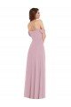 Off the Shoulder Draped Sleeve Maxi Bridesmaid Dress with Front Slit Bristol