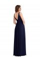 Deep V-Neck Chiffon Maxi Bridesmaid Dress with Front Slit Bristol
