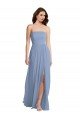 Strapless A-Line Maxi Bridesmaid Dress with Front Slit Bristol