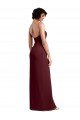 Sleek Straight Neckline Chiffon Bridesmaid Dress with Spaghetti Straps and High Side Slit Bristol