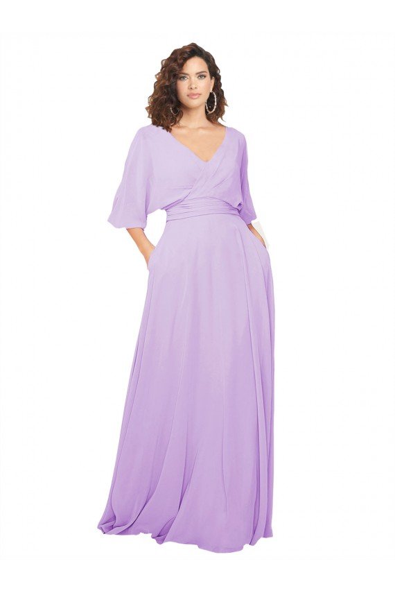 Chiffon Bridesmaid Dress with Ruched Waist Bristol