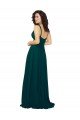 Tied Bodice Sweetheart V-Neck Chiffon Bridesmaid Dress Bristol