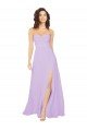 Draped Sweetheart Long Chiffon Bridesmaid Dress with Front Slit Bristol