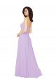 Draped Sweetheart Long Chiffon Bridesmaid Dress with Front Slit Bristol