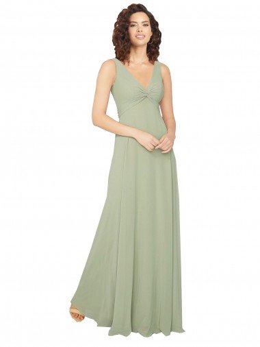 Knotted Bodice Chiffon Bridesmaid Dress Bristol