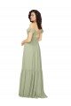 Ruched Keyhole Back Boho Chiffon Bridesmaid Dress Bristol