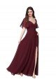 Chiffon Flutter Sleeve Sweetheart Bridesmaid Dress Bristol