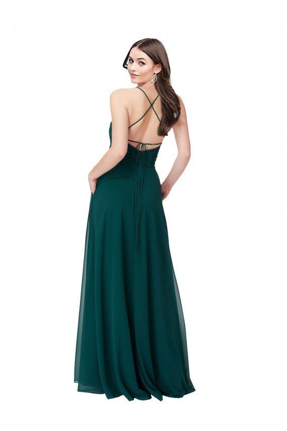Chiffon Bridesmaid Dress with Draped Surplice Bodice Bristol