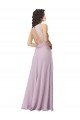 High-Halter Chiffon Bridesmaid Dress with Keyhole Cowl Back Bristol