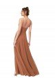 Cowl Neck Chiffon Bridesmaid Dress with Front Slit Bristol