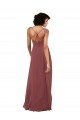 Simple V-Neckline Chiffon Formal Bridesmaid Dress with Pleated Skirt Bristol